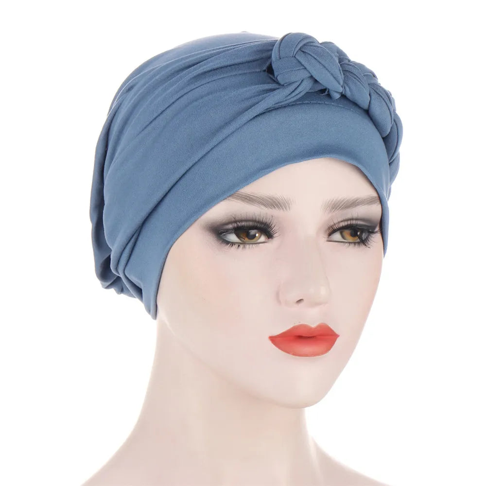 Hijab pour femmes musulmanes, Bonnet tresses, sous-foulard indien,  turban uni, accessoires pour cheveux