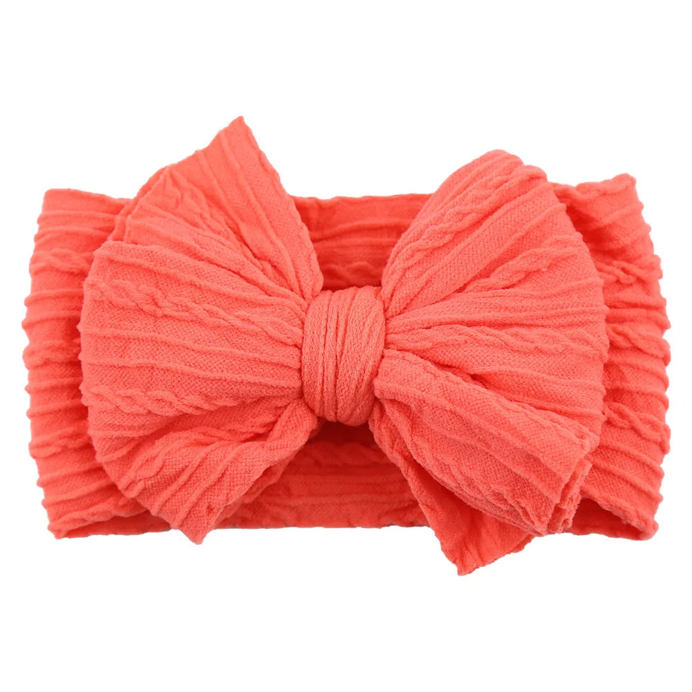 Bandeau Turban pour Bébé Fille avec Nœud - Accessoire Cheveux Enfant Rouge