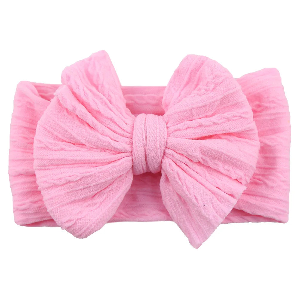 Bandeau Turban pour Bébé Fille avec Nœud - Accessoire Cheveux Enfant Rouge