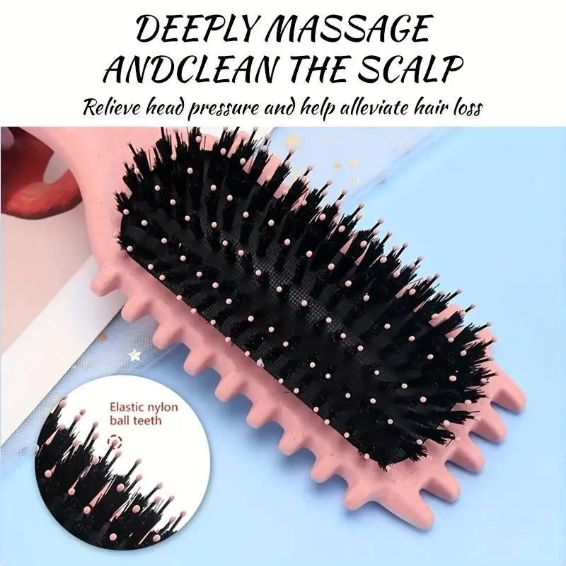 Brosse Coiffante pour Cheveux Bouclés - Peigne Démêlant Professionnel Salon Homme Femme