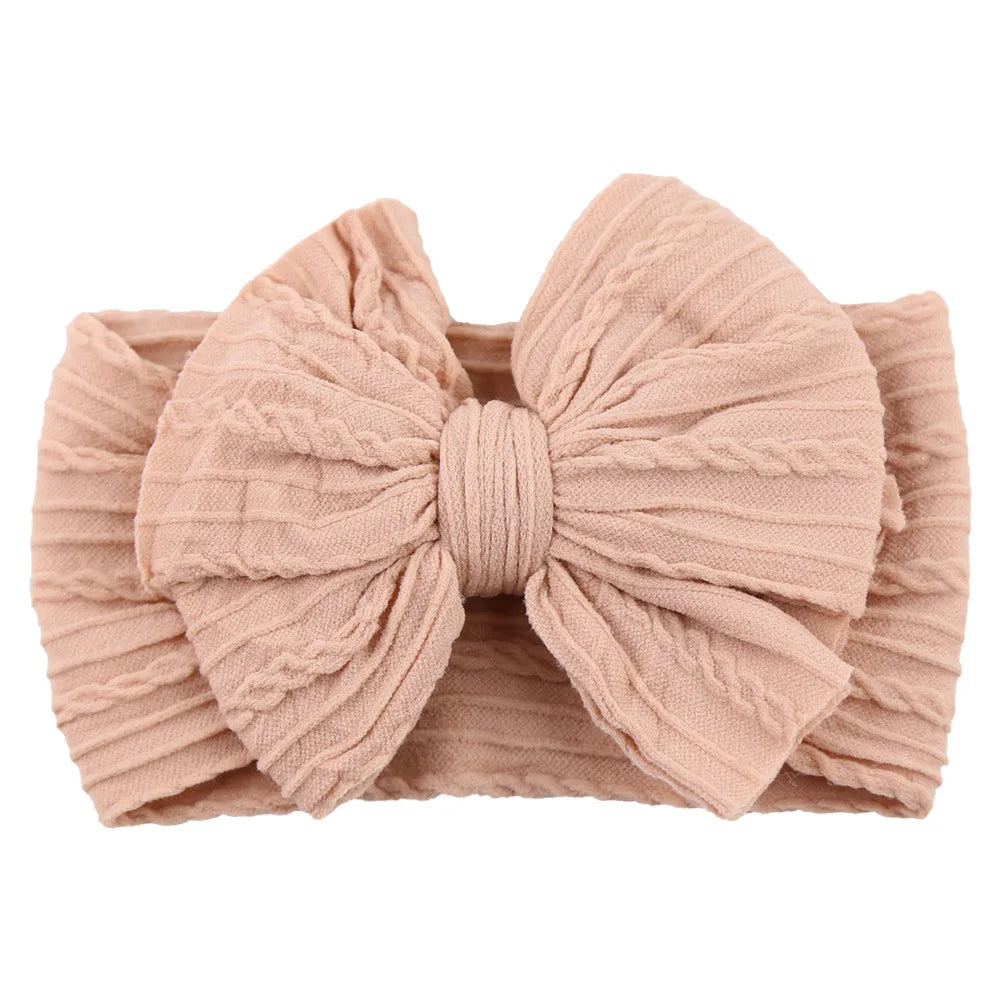 Bandeau Turban pour Bébé Fille avec Nœud - Accessoire Cheveux Enfant Rouge
