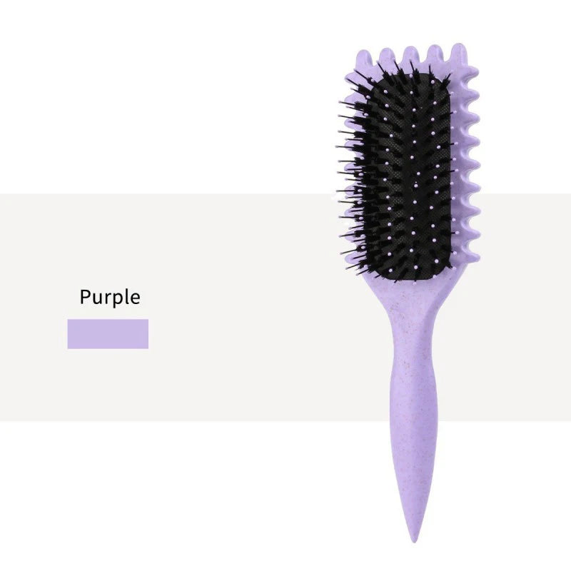 Brosse Coiffante pour Cheveux Bouclés - Peigne Démêlant Professionnel Salon Homme Femme