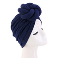 Turban femme africain avec grande fleur, bonnet extensible, foulard de tête, accessoire pour mariage ou fête, couvre‑chef style hijab.