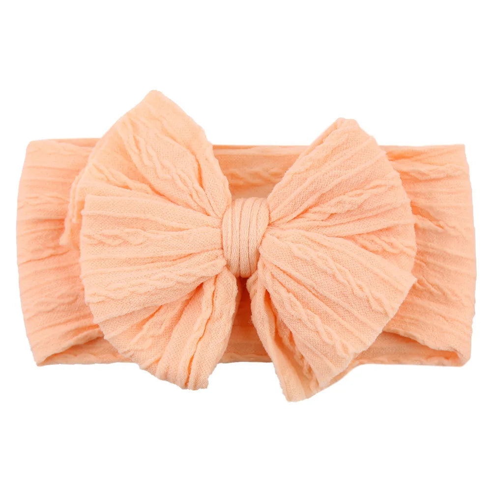 Bandeau Turban pour Bébé Fille avec Nœud - Accessoire Cheveux Enfant Rouge