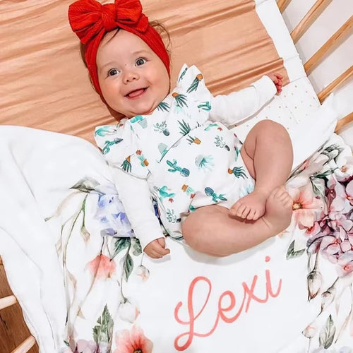 Bandeau Turban pour Bébé Fille avec Nœud - Accessoire Cheveux Enfant Rouge