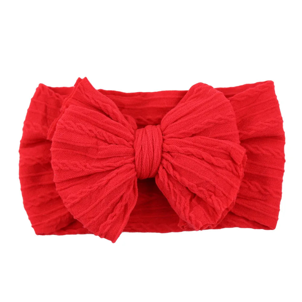 Bandeau Turban pour Bébé Fille avec Nœud - Accessoire Cheveux Enfant Rouge
