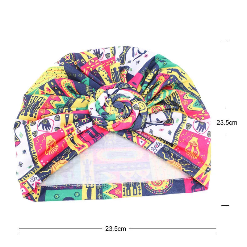 Bonnet Turban Africain Plissé Floral - Turban Femme avec Nœud Fleur - Bandana Indien Élégant