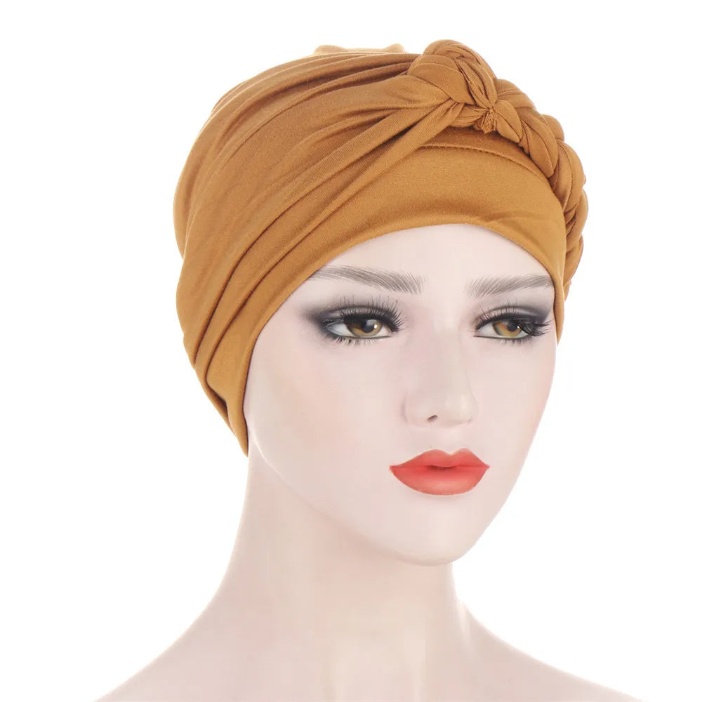 Hijab pour femmes musulmanes, Bonnet tresses, sous-foulard indien,  turban uni, accessoires pour cheveux