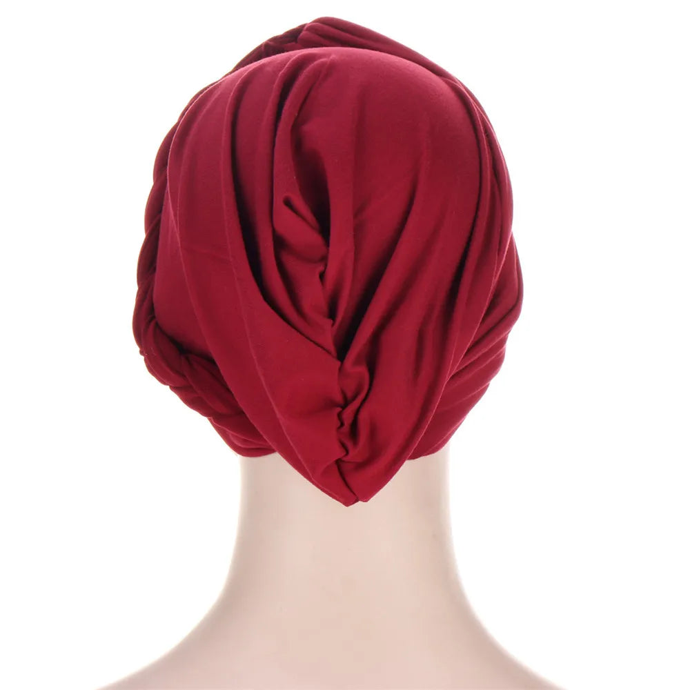 Hijab pour femmes musulmanes, Bonnet tresses, sous-foulard indien,  turban uni, accessoires pour cheveux