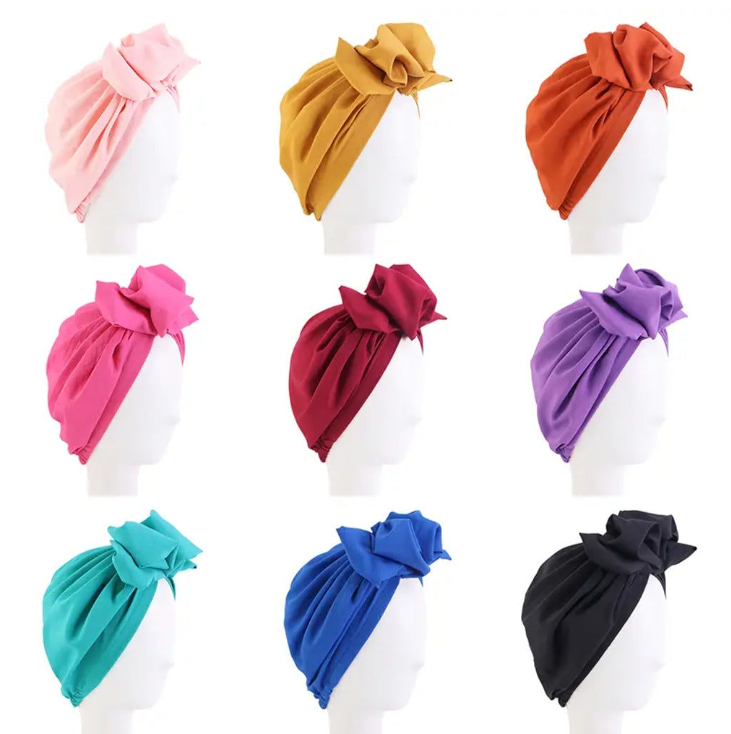 Turban noué pour femme en coton respirant
